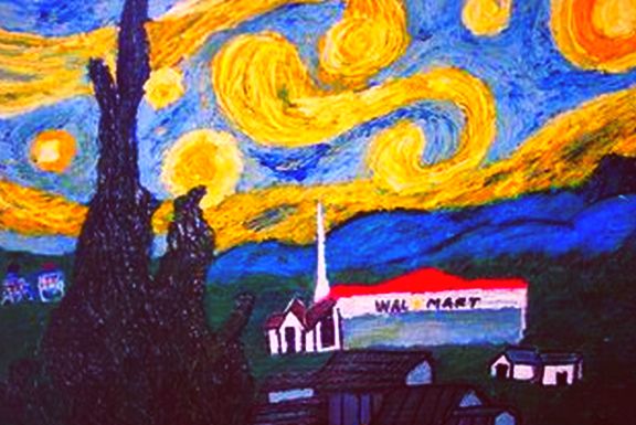 Early Work: Van Gogh on a lawnchair with Gaugin, dreams of selling his work at WalMart.